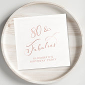Elegant 80ste verjaardagsfeest Roos Gold Folie Servetten