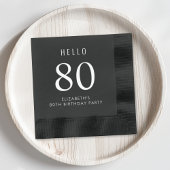 Elegant 80th Birthday Party Folie Servetten