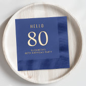 Elegant 80th Birthday Party Folie Servetten