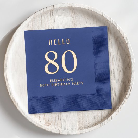 Elegant 80th Birthday Party Folie Servetten