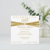 Elegant 80th Birthday Party Kaart (Staand voorkant)