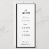 Elegant 80th Birthday Party Program + Menu  Kaart (Achterkant)