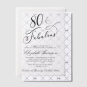Elegant 80th Birthday Party Vellum Uitnodigingen (Offset (Uitnodiging))