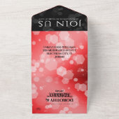 Elegant 80th Ruby Wedding Jubileum Celebration All In One Uitnodiging (Buitenkant)