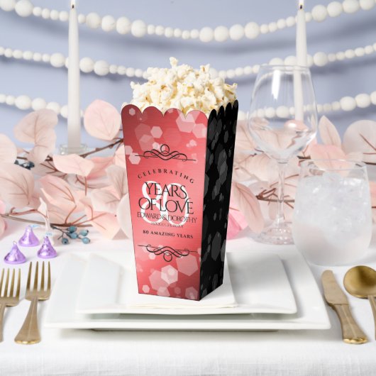 Elegant 80th Ruby Wedding Jubileum Celebration Bedankdoosjes (Huwelijk)