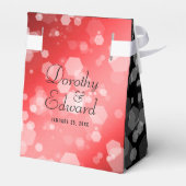 Elegant 80th Ruby Wedding Jubileum Celebration Bedankdoosjes (Achterkant)