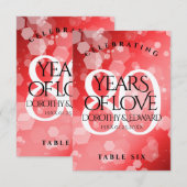 Elegant 80th Ruby Wedding Jubileum Celebration Bedankkaart (Voorkant / Achterkant)