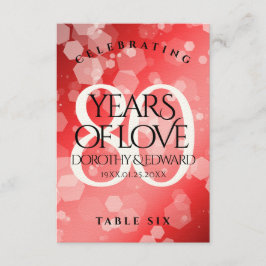 Elegant 80th Ruby Wedding Jubileum Celebration Bedankkaart