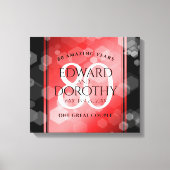 Elegant 80th Ruby Wedding Jubileum Celebration Canvas Afdruk (Voorkant)