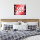 Elegant 80th Ruby Wedding Jubileum Celebration Canvas Afdruk (Insitu (Slaapkamer))