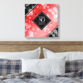 Elegant 80th Ruby Wedding Jubileum Celebration Canvas Afdruk (Insitu (Slaapkamer))