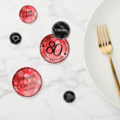 Elegant 80th Ruby Wedding Jubileum Celebration Confetti (Groep)