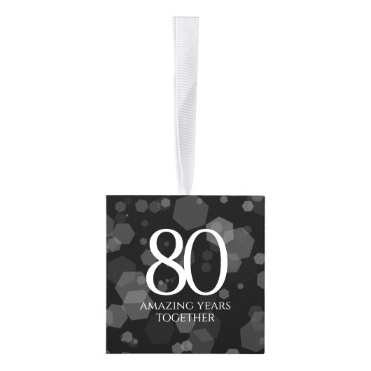 Elegant 80th Ruby Wedding Jubileum Celebration Decoratie (Rechts)