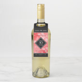 Elegant 80th Ruby Wedding Jubileum Celebration Flessenhanger (Op fles)