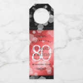 Elegant 80th Ruby Wedding Jubileum Celebration Flessenhanger (Voorkant)