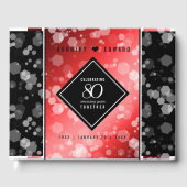 Elegant 80th Ruby Wedding Jubileum Celebration Gastenboek (Voorkant)