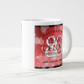 Elegant 80th Ruby Wedding Jubileum Celebration Grote Koffiekop (Voorkant rechts)