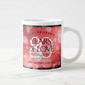 Elegant 80th Ruby Wedding Jubileum Celebration Grote Koffiekop (Rechts)