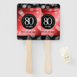 Elegant 80th Ruby Wedding Jubileum Celebration Handwaaier