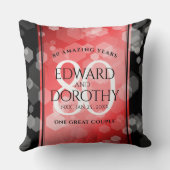 Elegant 80th Ruby Wedding Jubileum Celebration Kussen (Achterkant)