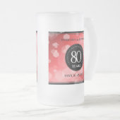 Elegant 80th Ruby Wedding Jubileum Celebration Matglas Bierpul (Voorkant rechts)