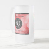 Elegant 80th Ruby Wedding Jubileum Celebration Matglas Bierpul (Voorkant links)