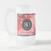 Elegant 80th Ruby Wedding Jubileum Celebration Matglas Bierpul (Links)