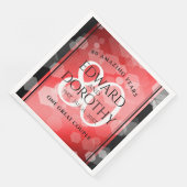 Elegant 80th Ruby Wedding Jubileum Celebration Servet (Hoek)