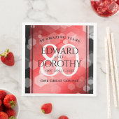 Elegant 80th Ruby Wedding Jubileum Celebration Servet (Insitu)