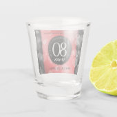 Elegant 80th Ruby Wedding Jubileum Celebration Shot Glas (Achterkant)