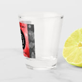 Elegant 80th Ruby Wedding Jubileum Celebration Shot Glas (Rechts)