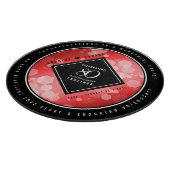 Elegant 80th Ruby Wedding Jubileum Celebration Snijplank (Hoek)