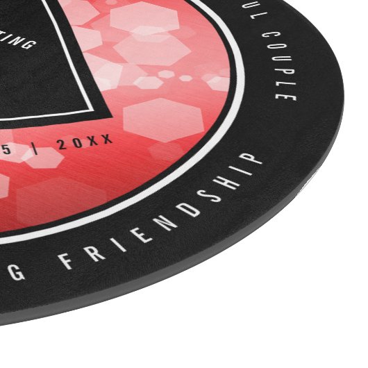 Elegant 80th Ruby Wedding Jubileum Celebration Snijplank (Hoek)