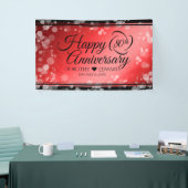 Elegant 80th Ruby Wedding Jubileum Celebration Spandoek (Beurs)
