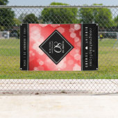 Elegant 80th Ruby Wedding Jubileum Celebration Spandoek (Insitu)