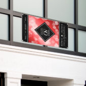 Elegant 80th Ruby Wedding Jubileum Celebration Spandoek (Buitenkant Gebouw)