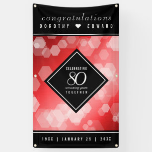 Elegant 80th Ruby Wedding Jubileum Celebration Spandoek