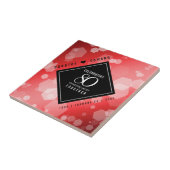 Elegant 80th Ruby Wedding Jubileum Celebration Tegeltje (Zijkant)