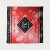 Elegant 80th Ruby Wedding Jubileum Celebration Wandkleed (Voorkant (horizontaal))