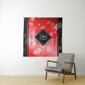 Elegant 80th Ruby Wedding Jubileum Celebration Wandkleed (In Situ (horizontaal))