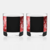 Elegant 80th Ruby Wedding Jubileum Celebration Whisky Glas (Links)