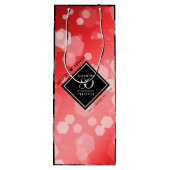 Elegant 80th Ruby Wedding Jubileum Celebration Wijn Cadeautas (Achterkant)