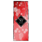 Elegant 80th Ruby Wedding Jubileum Celebration Wijn Cadeautas (Voorkant)