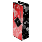 Elegant 80th Ruby Wedding Jubileum Celebration Wijn Cadeautas (Voorkant Gekanteld)