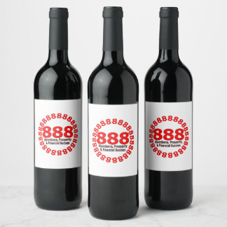 Elegant 888 Angel Nummer Wijnfles Label Wijn Etiket
