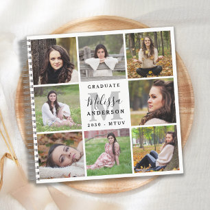 Elegant 8 Photo Collage Afstuderen GuestBook Notitieboek