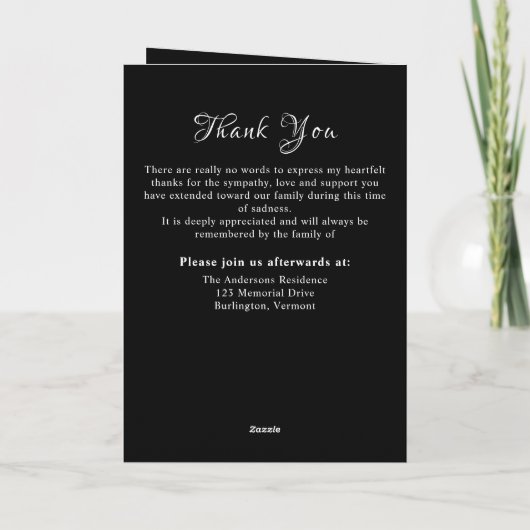 Elegant 8 Photo Loving Memory Memorial Funeral Programma (Achterkant)