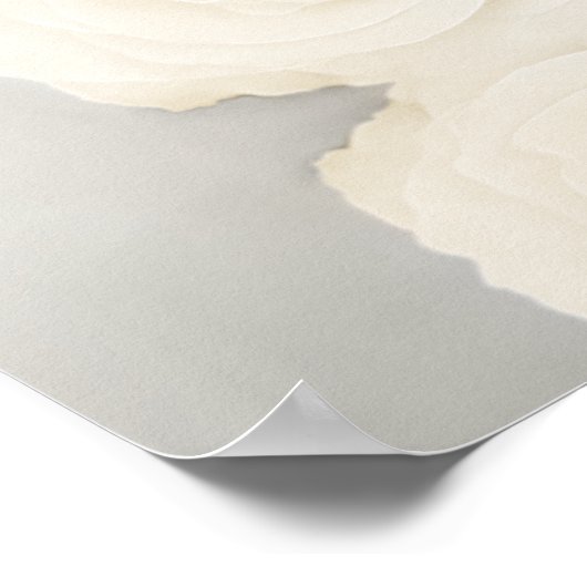 Elegant 8 tafel wit rose bruiloft zitgrafiek poster (Hoek)