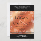 Elegant 8e 32e Bronzen Huwelijksjubileum Kaart (Voorkant)