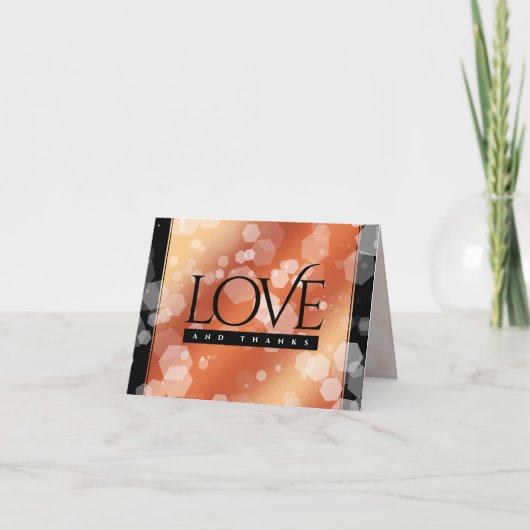 Elegant 8e Jubileum uit de Bronze Wedding Bedankkaart (Voorkant)